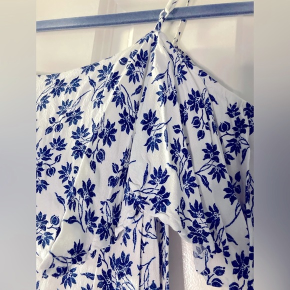 mustard seed Women’s Blue Floral Off Shoulder Dress - Picture 2 of 4